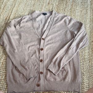 J. Crew Tan Cardigan Sweater with Cozy Knit Texture